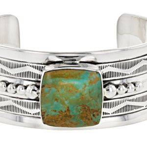 Turquoise Green Sterling Silver Cuff Bracelet